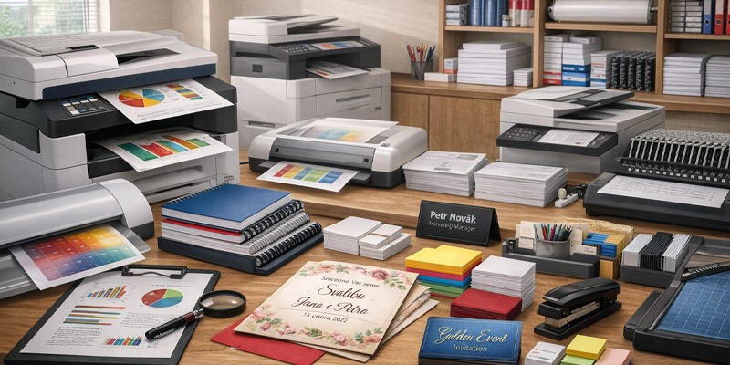 Tiskárna, kopy centrum, kopírování, laminace, kroužková vazba, plastová vazba dokumentů, tisk, svatební oznámení, zdobené papíry, Nové Město na Moravě, Žďár nad Sázavou