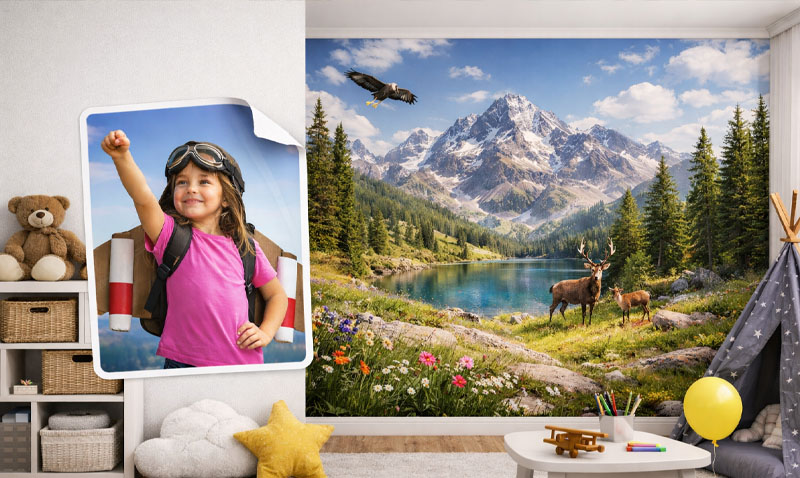 Samolepka, fotosamolepka, fototapeta, tapeta z vlastní fotky, nové město na moravě